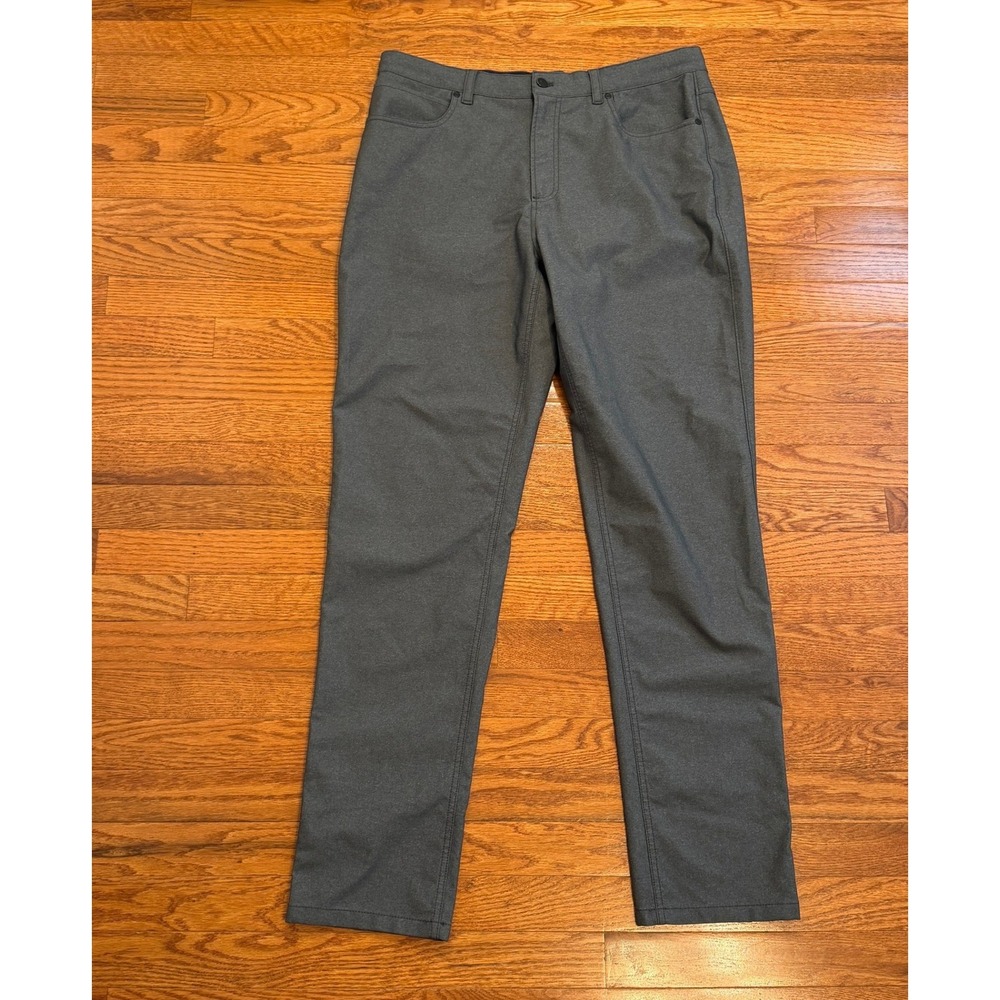Ministry of Supply Kinetic 5-Pocket Pants Mens 36x33 Gray Primeflex Stretch